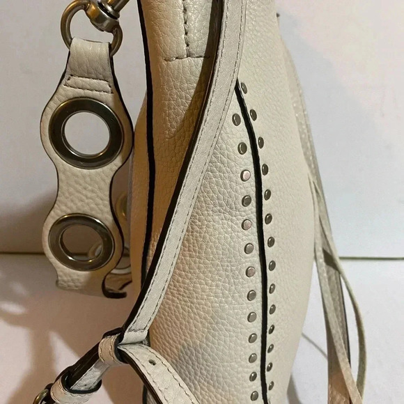 Rebecca Minkoff white gray pebbled leather crossbody handbag - Picture 13 of 14
